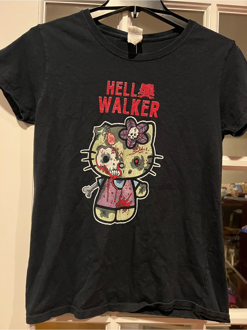Gildan Black Kids 'Hell Walker' Zombie Kitty Graphic Tee